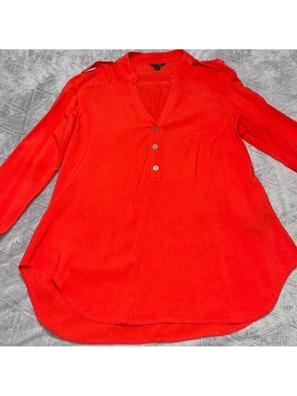 RED long sleeve blouse